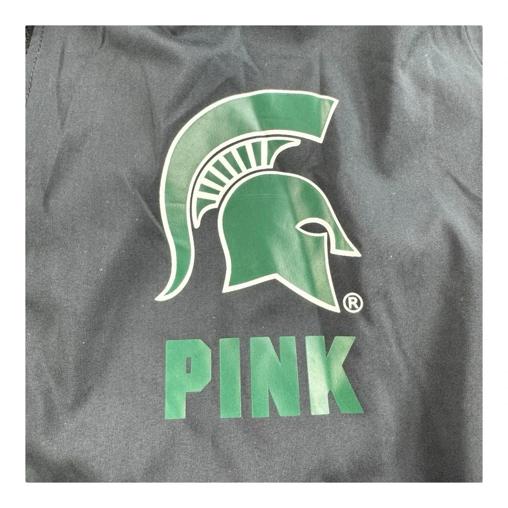 Pink Victoria's Secret 5th & Ocean Michigan State Spartans ½ Zip Women's L‎ NWT - Picture 4 of 8